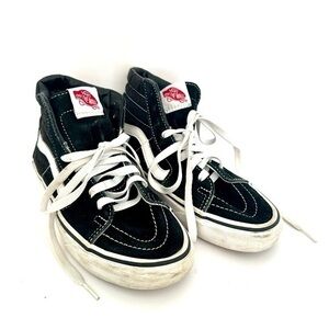Vans Hightop Black Shoes Sneakers Size 6